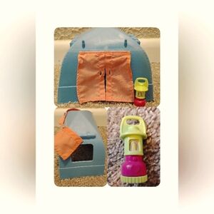 1994 Fisher Price Loving Family Dream Dollhouse Tent & Lamp